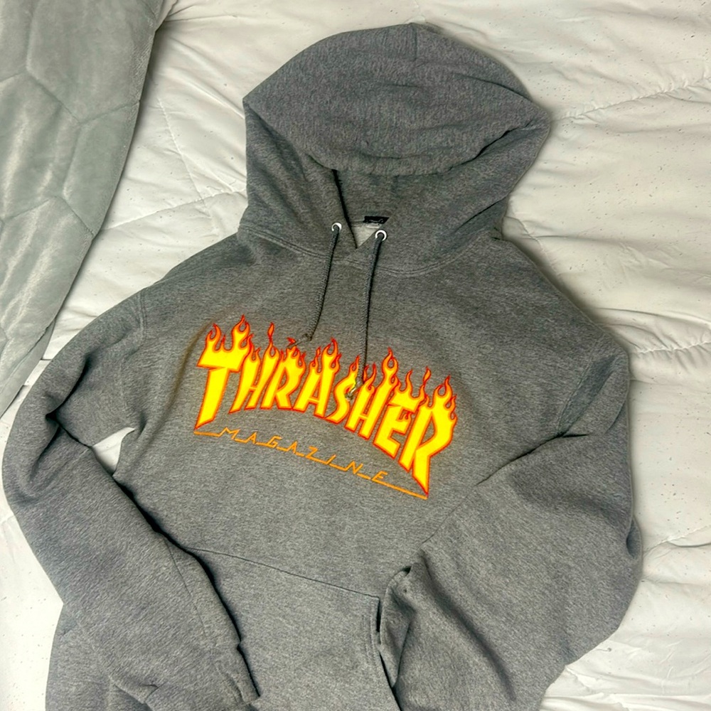 Grey thrasher hoodie from zumiez, still in great shape and good quality
